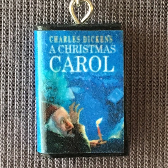 A Christmas Carol by Charles Dickens Handmade Literature Necklace, Book Cover - Picture 2 of 15